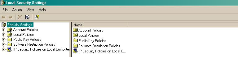 local security settings overview