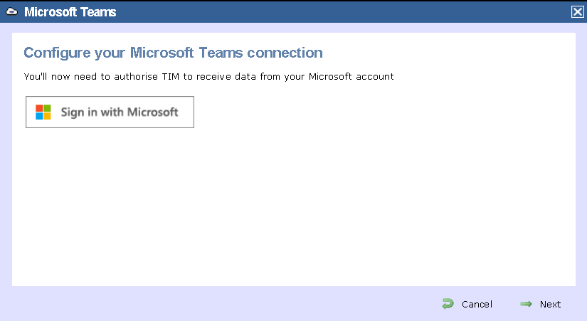 Configure Teams Sign In