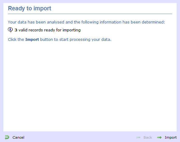 web user import